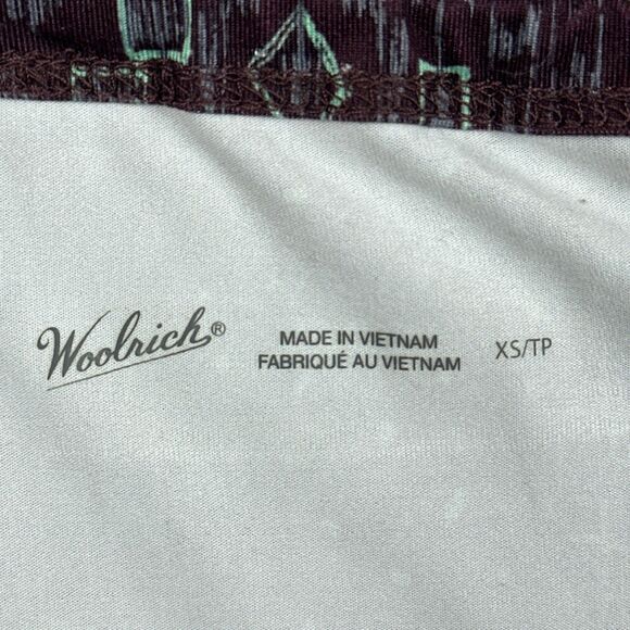 Woolrich Dress Womens Size XS Burgundy Tribal Print Sleeveless Cinch Waist - Picture 6 of 9